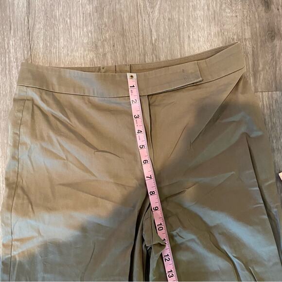 Escada Beige Cotton Flat Front Straight Trouser 6 - Picture 6 of 10